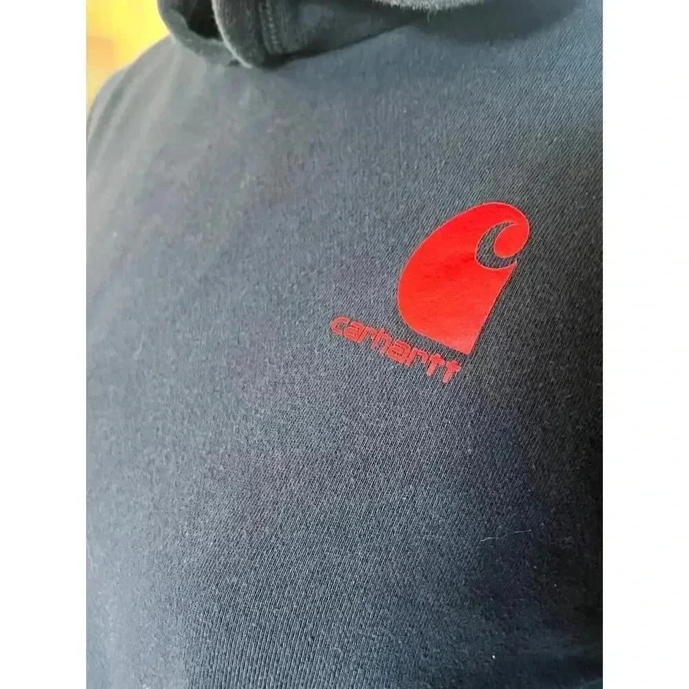 CARHART HOODIE pullover navy blue and red youth XL - Picture 5 of 8